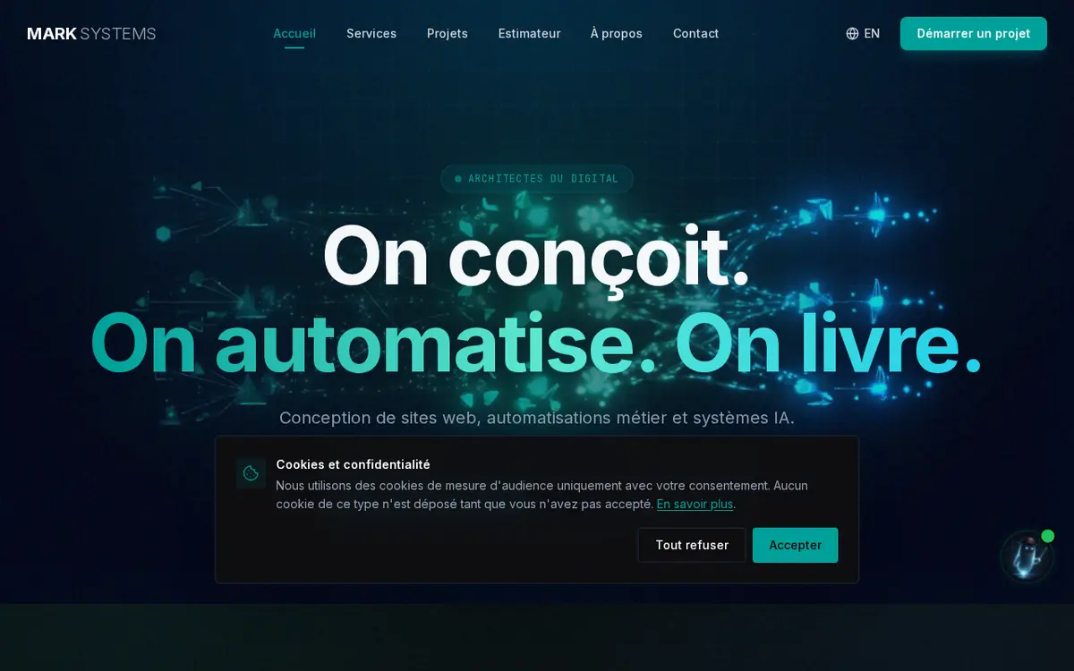Capture du site Mark Systems