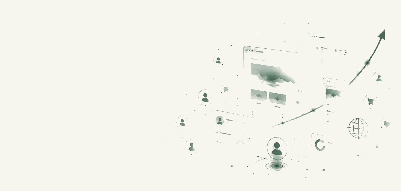 Abstract digital journey for client acquisition.