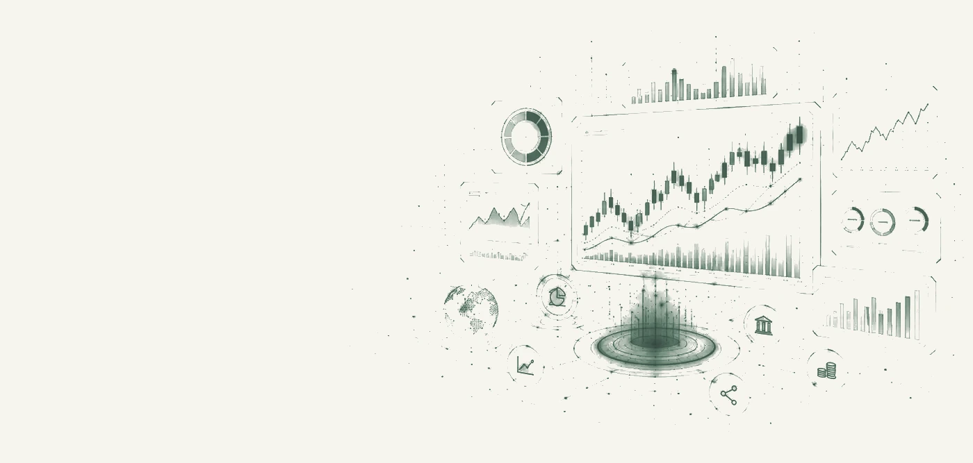 Abstract dashboard for diagnostics and indicators.